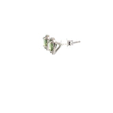 Heart-Shaped Green Sapphire Earrings